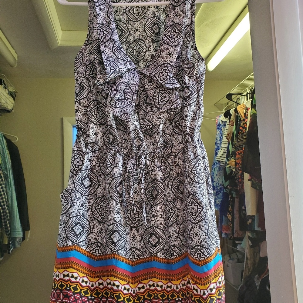 Aztec print summer dress